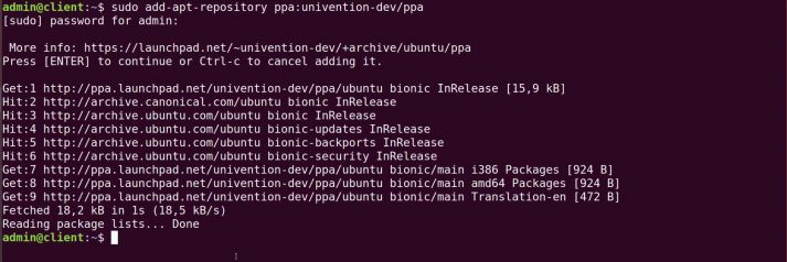 Linux command line screenshot